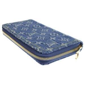Louis Vuitton Zippy LV Remix Monogram Blue Denim Wallet